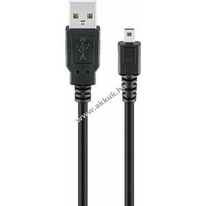 Goobay USB-A-Mini-B kábel 1, 8m fekete USB2.0 480Mbit/s 0, 5A 2, 5W kép