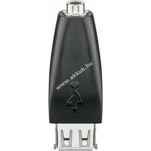 Goobay USB-A aljzat - 3, 5mm sztereó jack adapter fekete 2, 5W 0, 5A 480Mbit/s USB2.0 kép