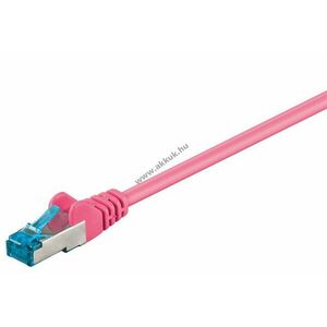 Goobay CAT-6A S/FTP (PiMF) patchkábel RJ45 magenta 15m CU LSZH kép