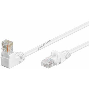 Goobay CAT-5e patchkábel 1x90° U/UTP fehér CCA rögzítőfül felül 0, 5m kép
