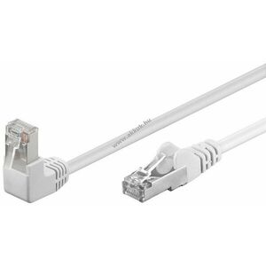 Goobay CAT-5e patchkábel 2m F/UTP 90° RJ45 (8P8C) CCA fehér kép