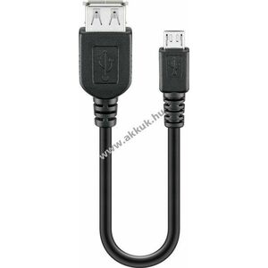 Goobay USB-A-Micro-B adapter 0, 2m USB2.0 480Mbit/s 0, 5A 2, 5W fekete kép