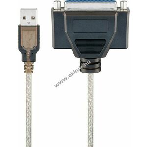 Goobay USB nyomtatókábel átlátszó USB 2.0A csatlakozó D-SUB/IEEE 1284 25 pólusú 1, 5m kép