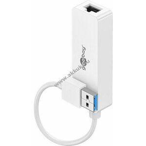 Goobay USB-A Ethernet adapter fehér RJ45 USB 3.0 Gigabit kép