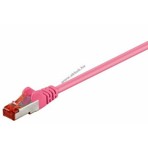 Goobay CAT6 patchkábel S/FTP (PiMF) magenta CCA 1, 5m kép