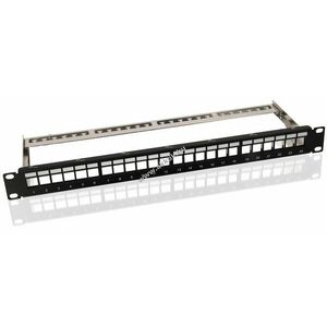 Goobay 19 (48, 3cm) 1HE STP Keystone patchpanel üres 24x modul földkábellel kép