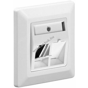 Goobay 2db/csomag beépíthető keret 2x RJ45 Snap-In modulhoz fehér kép