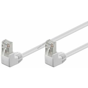 Goobay CAT 5e patchkábel 3m 2x90° hajlított RJ45 8P8C F/UTP CCA fehér kép