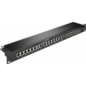 Goobay CAT 6A 24 Port 19 col (48, 3 cm) Patch Panel 1 HE STP fekete kép