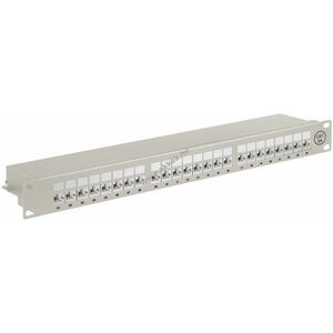 Goobay CAT 6A 19col (48, 3cm) 24 port 1HE STP árnyékolt patch panel szürke kép