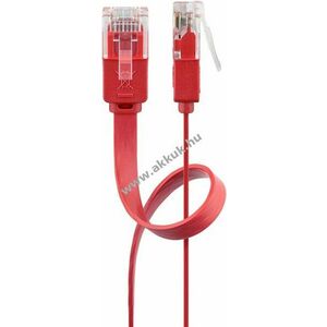 Goobay CAT6 lapos patch kábel U/UTP piros 2m RJ45 rézvezető (CU) kép