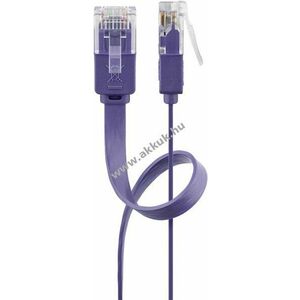 Goobay CAT6 lapos patchkábel U/UTP 2m RJ45 violett rézvezető (CU) kép