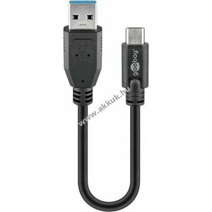 Goobay USB-C-USB-A kábel 0, 15m fekete 15W 3A 5Gbit/s USB3.0 kép