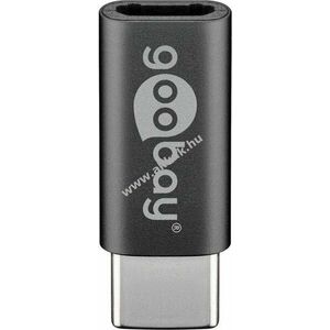 Goobay Micro-USB USB-C adapter szürke 10W 2A 480Mbit/s USB2.0 kép