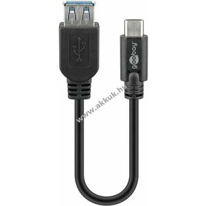 Goobay USB-C > USB-A kábel OTG 0, 2m 15W 3A 5Gbit/s USB3.0 fekete kép