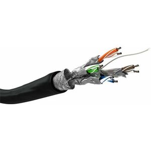 Goobay CAT6 kültéri S/FTP (PiMF) CCA AWG26/7 PE 100m fekete hálózati kábel kép