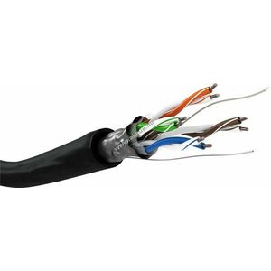 Goobay CAT5e F/UTP kültéri hálózati kábel CCA AWG24/1 100m PE fekete kép
