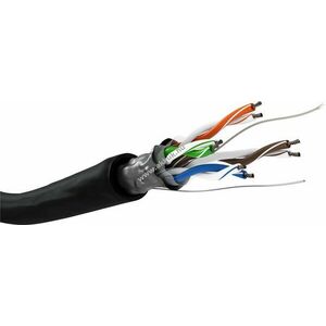 Goobay CAT5e F/UTP kültéri Ethernet kábel 100m CCA AWG26/7 PE fekete kép