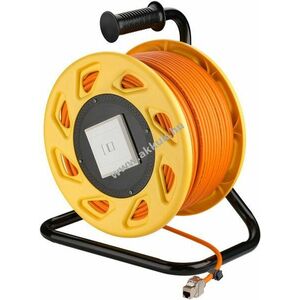 Goobay mobil RJ45 CAT-7A S/FTP halogénmentes dupla árnyékolt installációs kábel 1000MHz 90m kábeldob kép