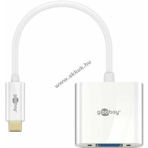 Goobay USB-C-VGA adapter 0, 2m fehér 1920x1080p@60Hz USB3.1 kép