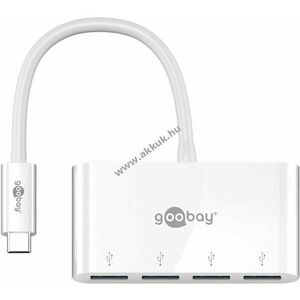 Goobay 4-portos USB-C multiport adapter USB 3.2 4x USB-A csatlakozó kép