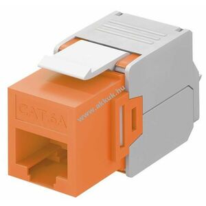 Goobay Keystone RJ45 CAT6A UTP 16, 5mm krokodil típus klemmsor narancs kép