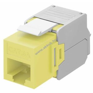 Goobay Keystone modul RJ45 CAT6A UTP 16, 5mm krokodilos klemmléc sárga kép