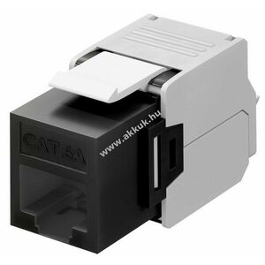Goobay Keystone modul RJ45 CAT 6A UTP 16, 5mm krokodil típus vágó-klemme szerszámmentes LSA fekete kép