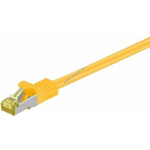 Goobay CAT 6A S/FTP (PiMF) RJ45 patchkábel 2m sárga LSZH CU 500MHz CAT 7 nyerskábel kép