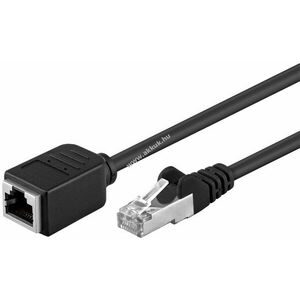 Goobay CAT5e F/UTP hálózati hosszabbító kábel 10m RJ45 dugó > RJ45 aljzat, fekete, CU kép