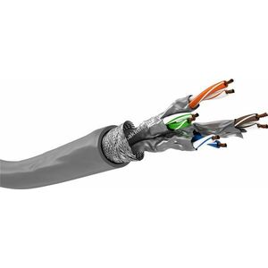 Goobay CAT6A S/FTP (PiMF) hálózati kábel 50m szürke CU AWG26/7 LSZH kép