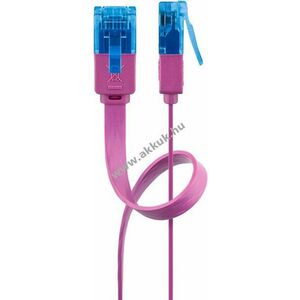 Goobay CAT6A lapos patchkábel U/UTP magenta CU 0, 5m kép