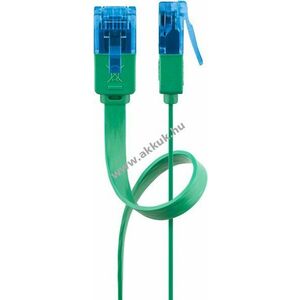 Goobay CAT6A lapos patchkábel U/UTP zöld (CU) 2m RJ45 kép