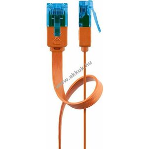 Goobay CAT6A U/UTP lapos patchkábel 2m narancs CU RJ45 kép