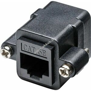 Goobay RJ45 moduláris összekötő szerelőflanss CAT5e 2x RJ45 aljzat (8P8C) kép