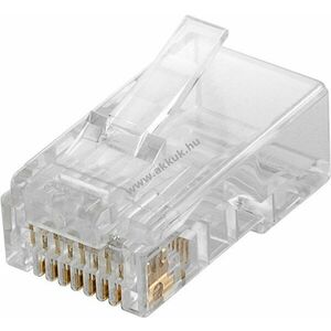 Goobay RJ45 dugó CAT5e UTP árnyékolatlan kerek kábelhez 8pólusú 3µm aranyozott érintkezők kép