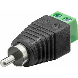 Goobay RCA (cinch) dugó 2 tűs terminálblokk adapter csavaros rögzítéssel kép