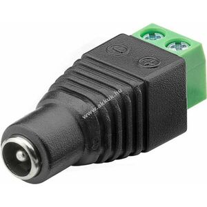 Goobay DC aljzat - 2 pólusú sorkapocs adapter 5, 50x2, 10mm csavaros rögzítés kép