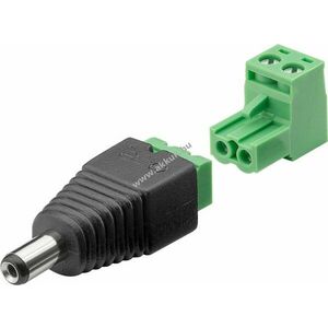 Goobay 2 tűs terminálblokk DC csatlakozó 5, 50x2, 10mm levehető csavaros rögzítés 2db/csomag kép