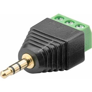 Goobay 3, 5mm sztereó jack dugó - 3-pólusú terminálblokk csavaros rögzítéssel kép