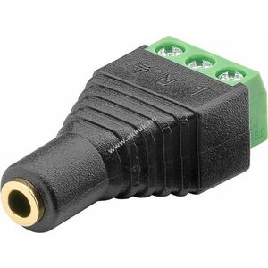 Goobay 3, 5mm sztereó jack aljzat 3 tűs csavaros terminálblokk adapter kép