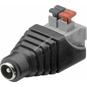 Goobay DC aljzat 2 tűs terminálblokk adapter 5, 50x2, 10mm push-down rögzítés kép