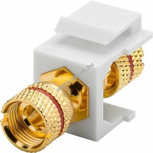Goobay Keystone modul 2x hangszóró banán aljzat 14, 9x17mm piros kép