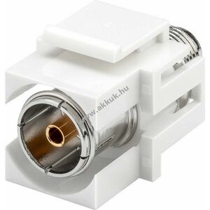 Goobay Keystone modul SAT/antenna 18, 9mm koax aljzat F-csatlakozó sík beépítés kép