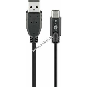 Goobay USB-C-USB-A kábel 3m fekete 480Mbit/s USB2.0 0, 5A 2, 5W kép