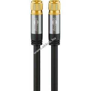 Goobay SAT antennakábel 135dB 4x árnyékolt aranyozott F-csatlakozó > F-csatlakozó 10m kép