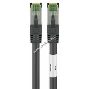 Goobay CAT 8.1 S/FTP (PiMF) patchkábel AWG24 OFC LSZH fekete 1m 2000MHz 40G kép