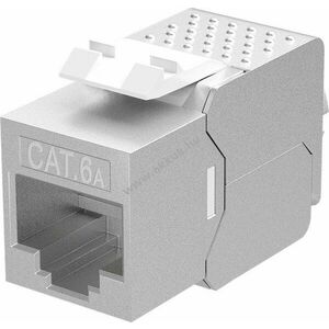 Goobay RJ45 Keystone modul CAT6A STP slim-line 14, 7mm 180° kábelkivezetés LSA szerszámmentes kép
