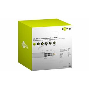 Goobay 120dB SAT koaxiális kábel 4x árnyékolt CCS 305m digitális SAT és BK rendszerek kép