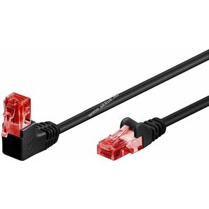 Goobay CAT-6 U/UTP patchkábel 1x90° RJ45 CCA, rögzítőfül felül, fekete 2m kép